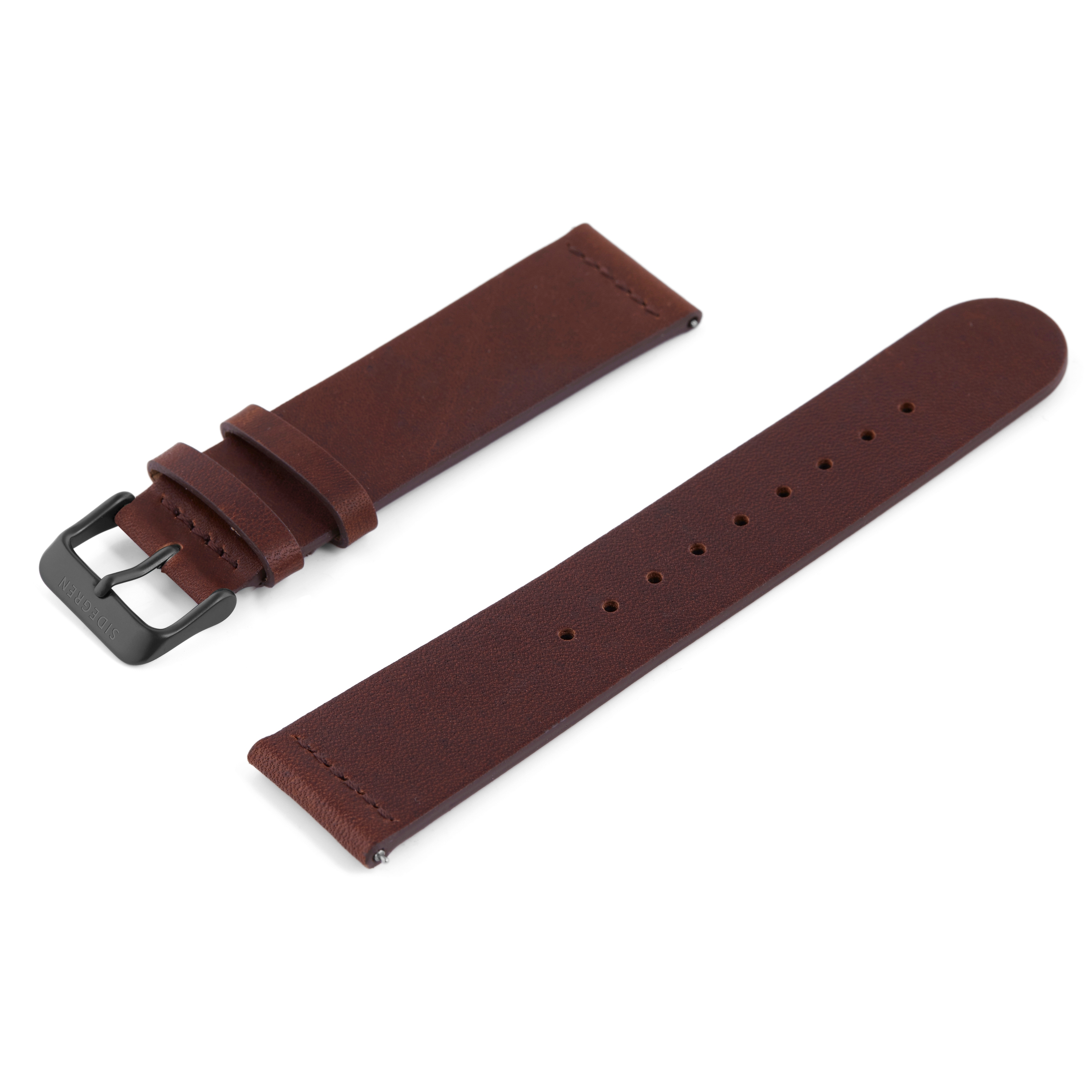 Vintagebrunt Klockarmband med Askgrått Spänne - 2