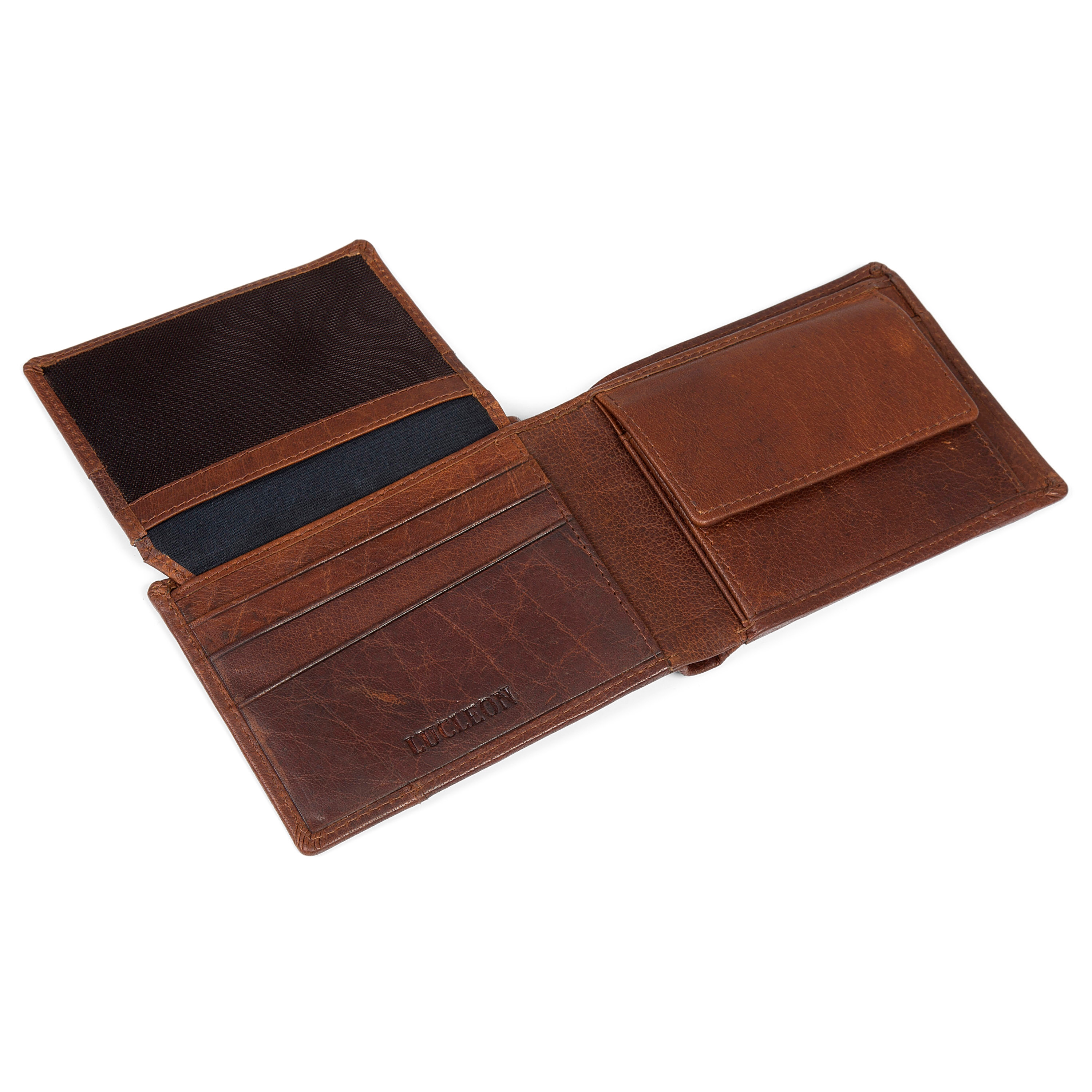 Kellanruskea Montreal Rei'itetty RFID-nahkalompakko - 2