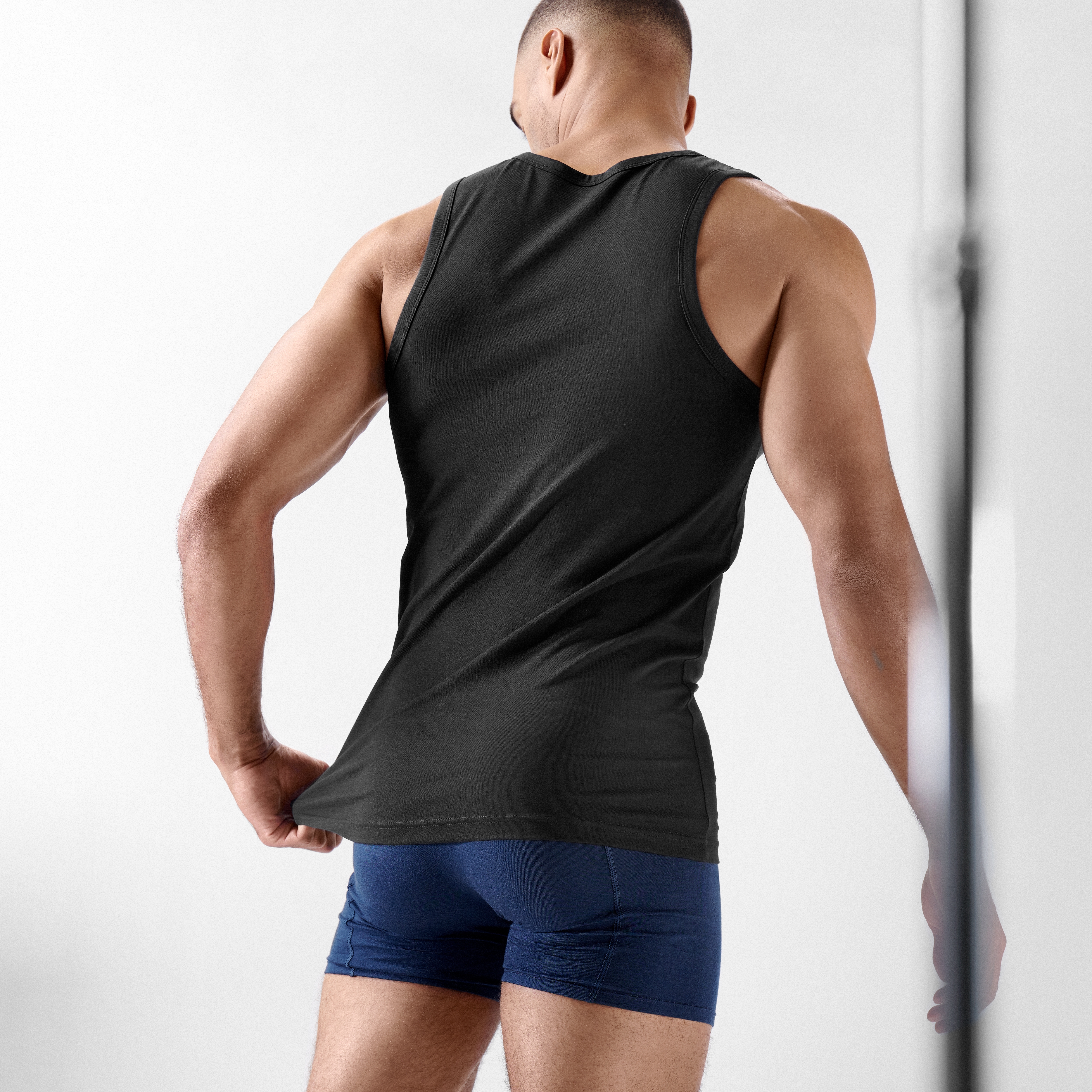 FlexFeel | Schwarzes Baumwoll-Tanktop - 5