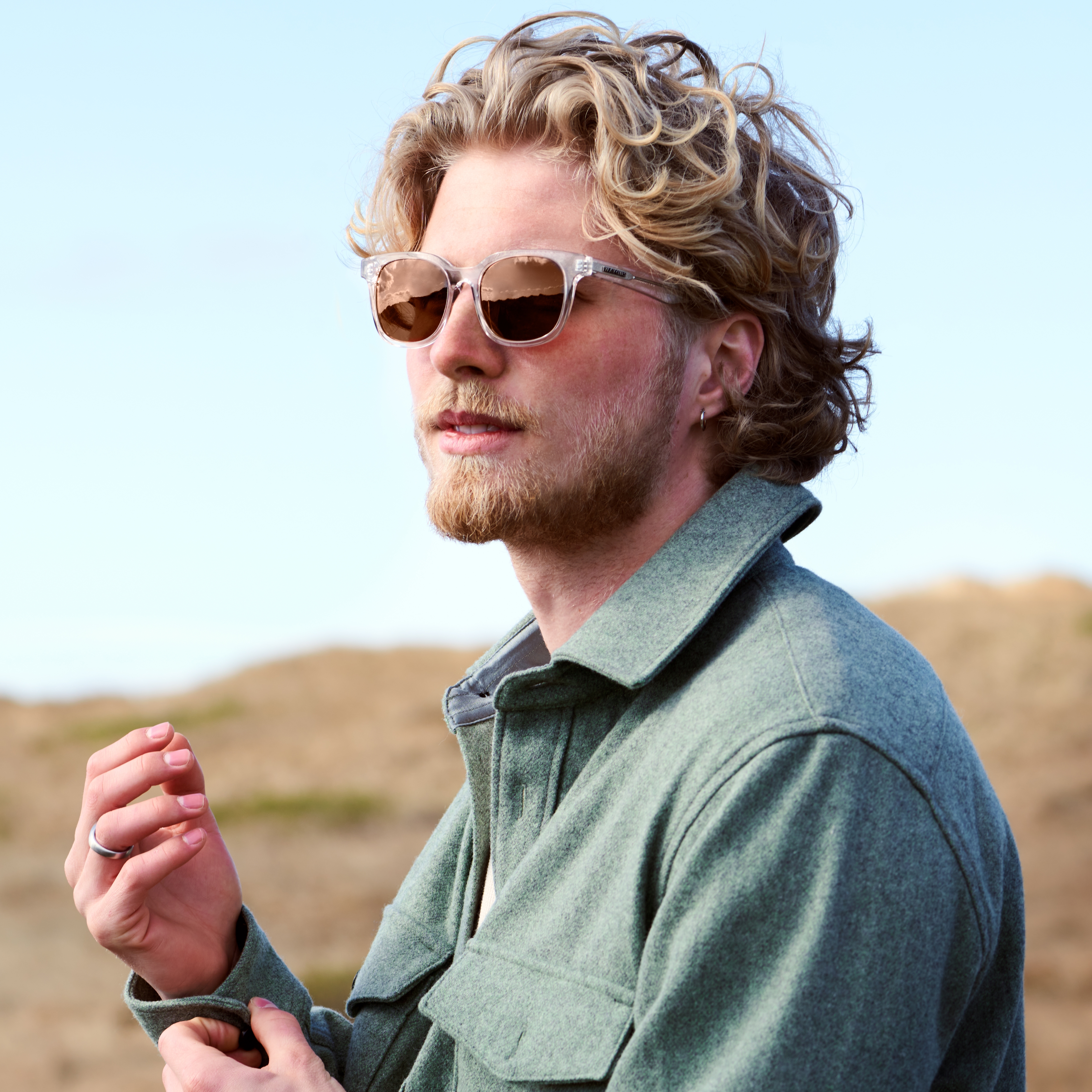 Polarisierte Sonnenbrille Transparent & Braun Wilder Thea - 2