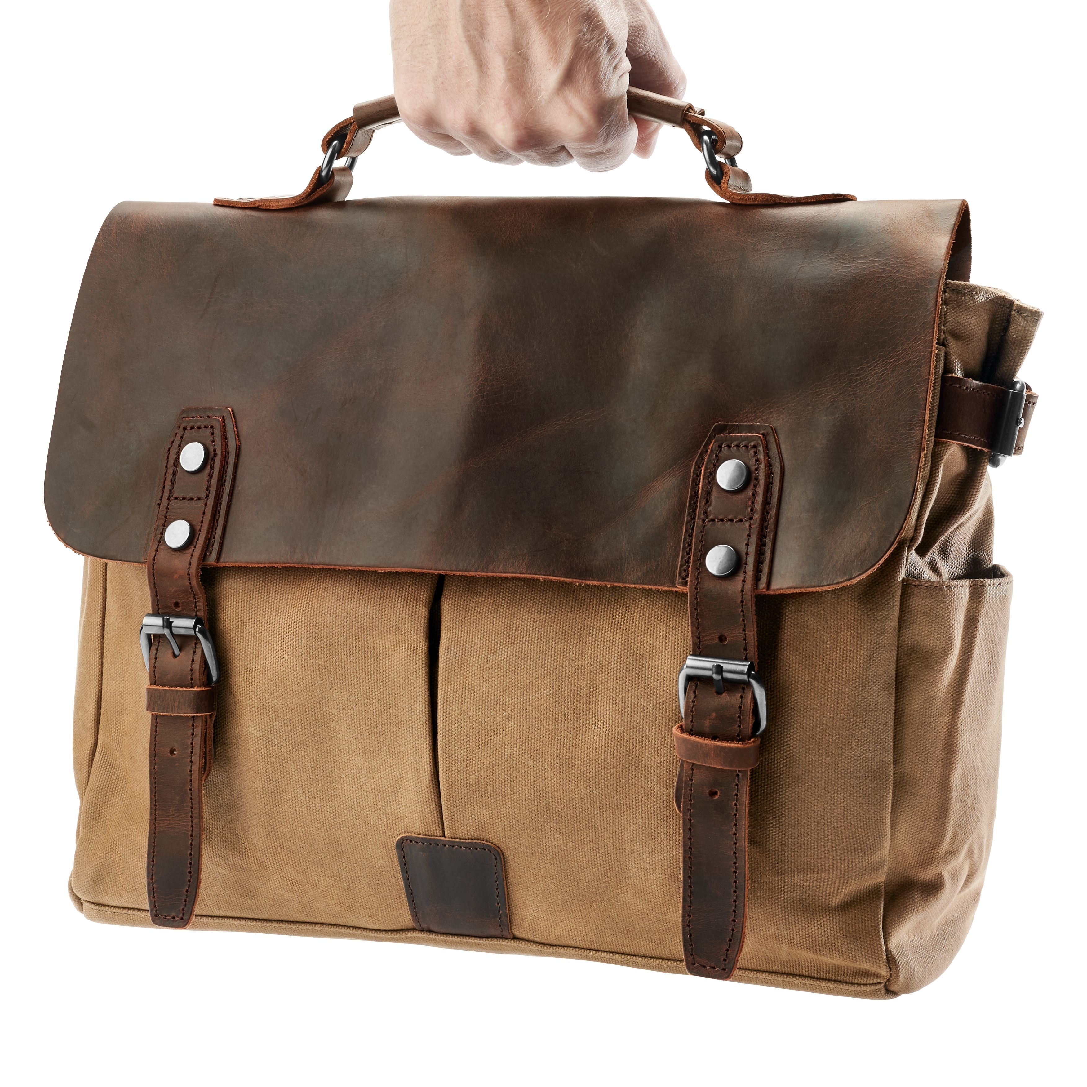 Sac à bandoulière de style vintage couleur havane - 5