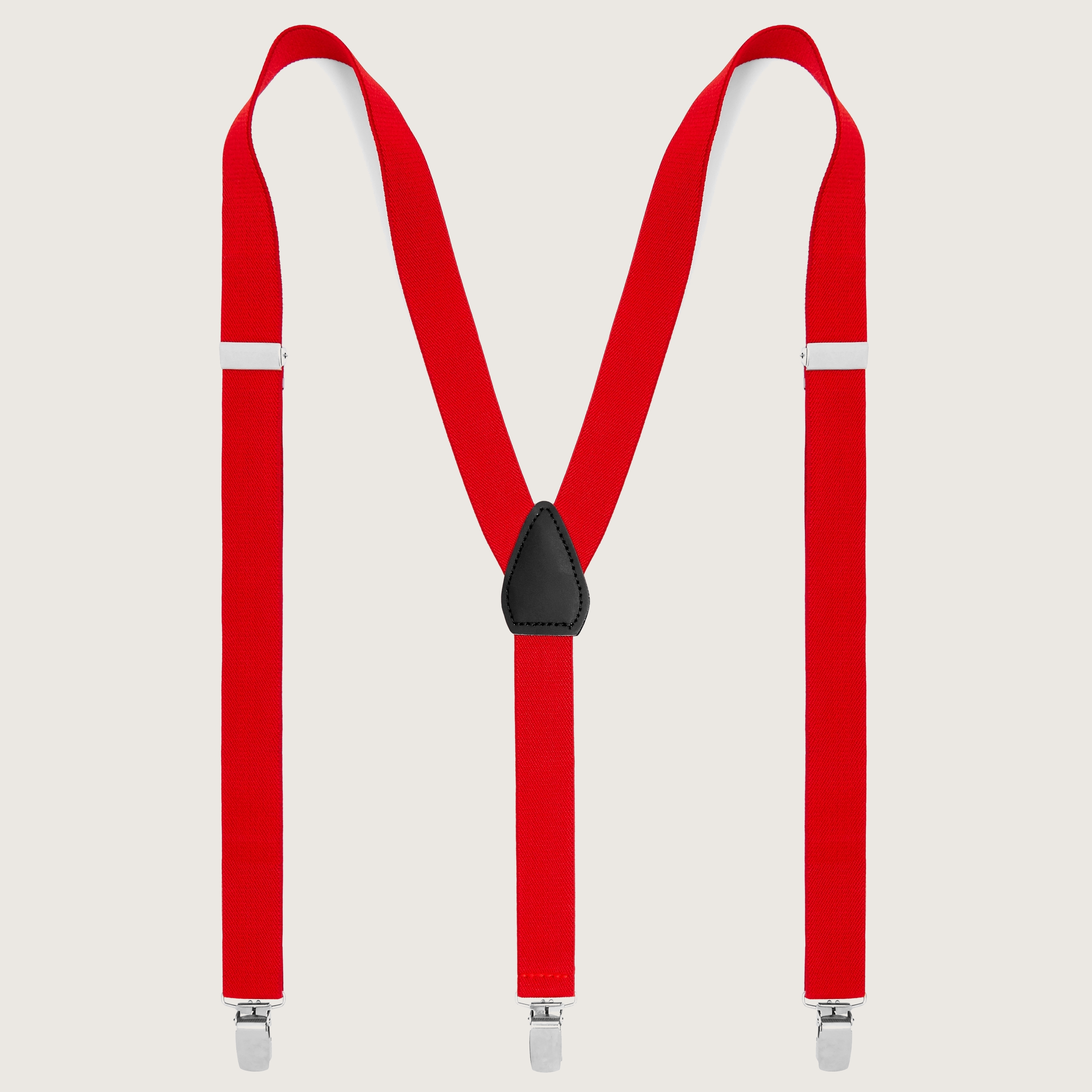 Slim Cherry Red Clip-On Suspenders | In stock! | Trendhim