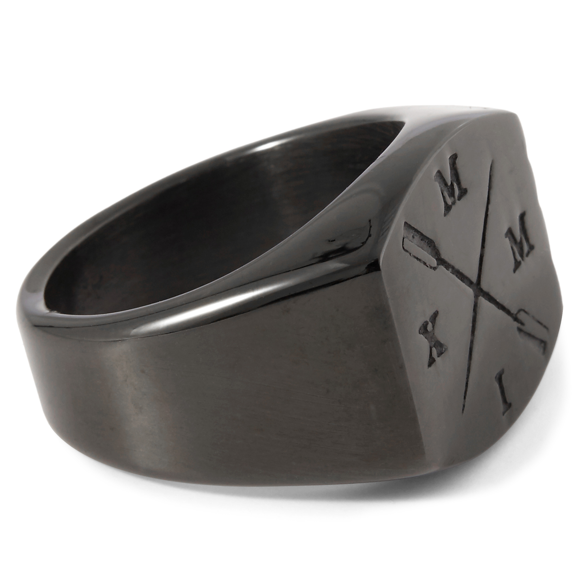 Titus fekete színű pecsétgyűrű - 2