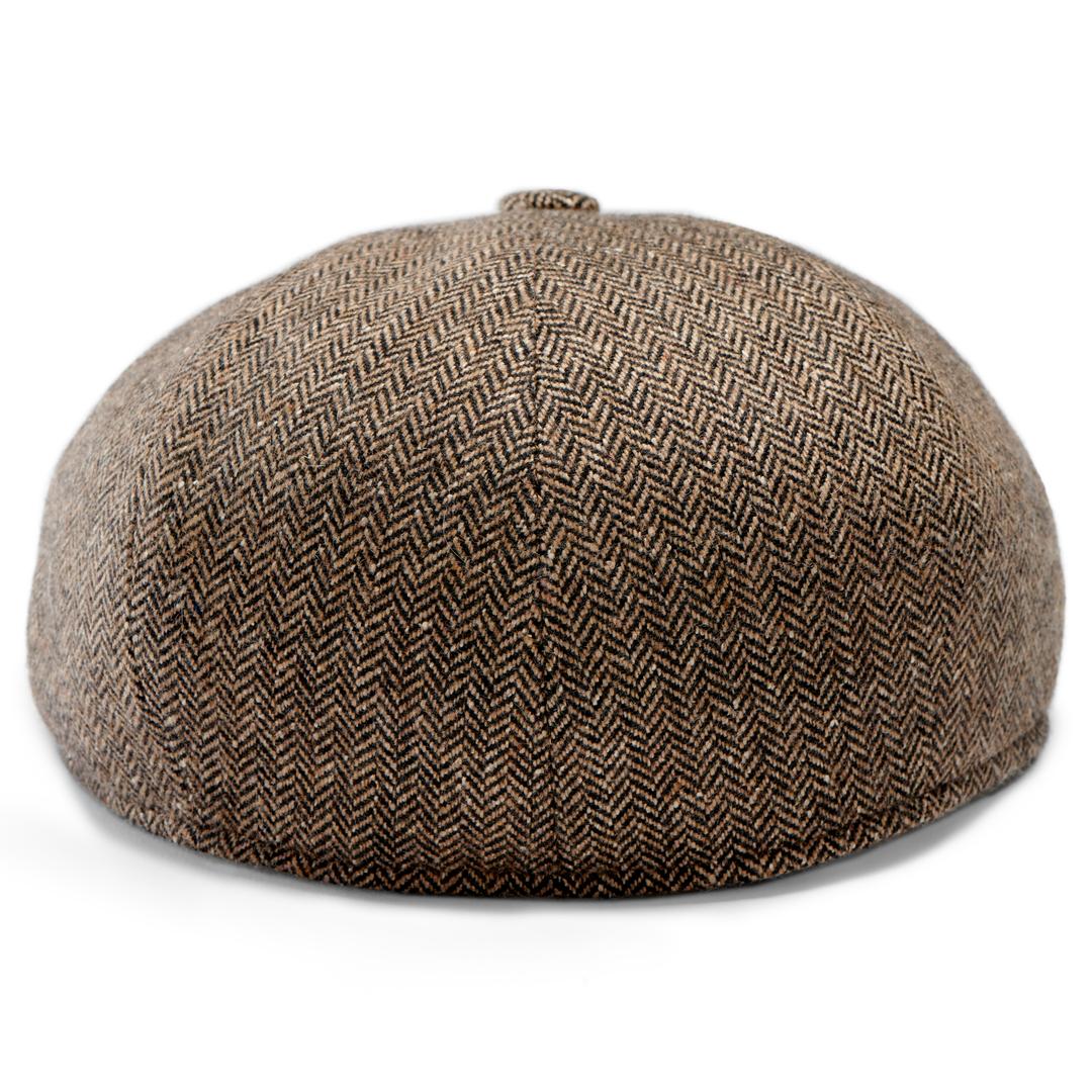 Moda | True & Light Brown Wool Herringbone Pattern Newsboy Cap | In ...
