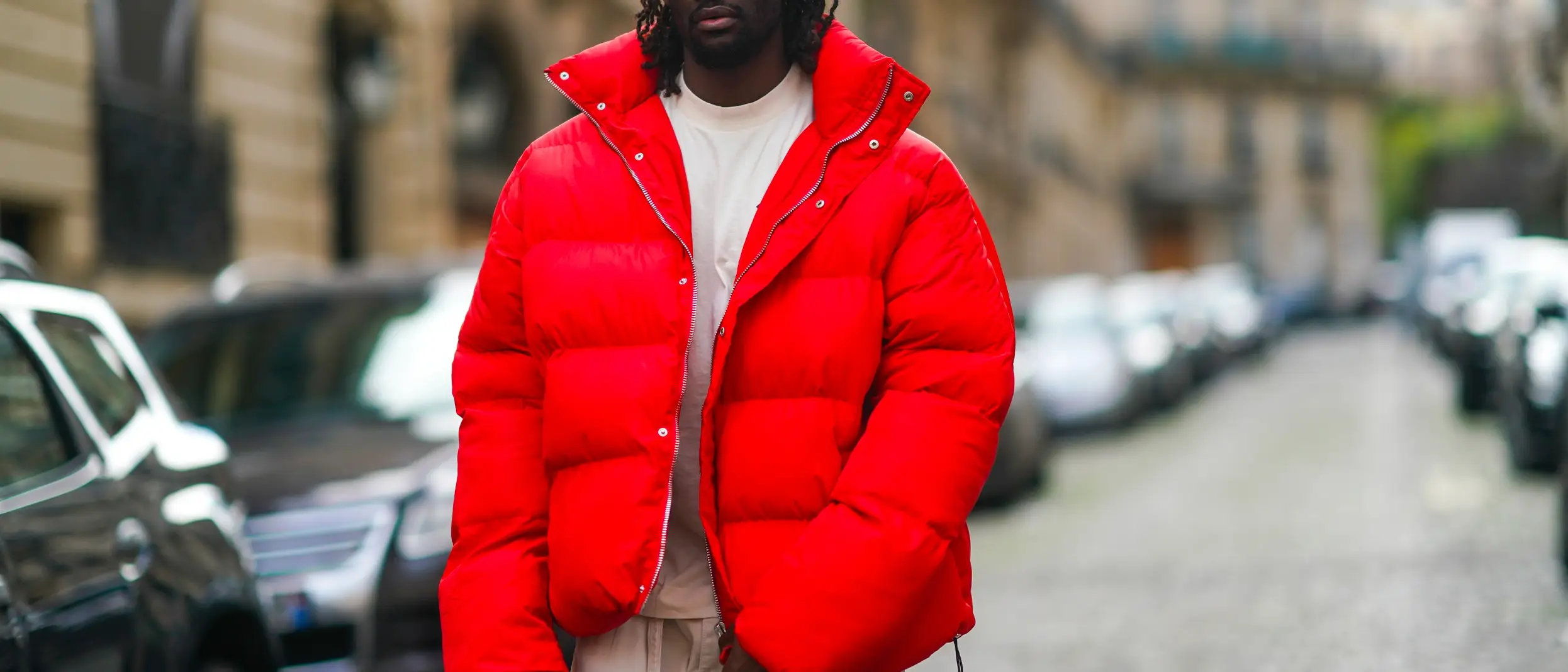 man-red-puffer-coat-street-style-fashion-week
