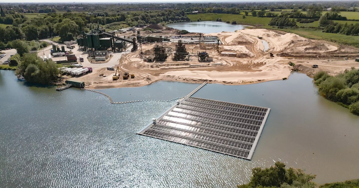 Nova commissions 400kW floating solar project in Cheshire