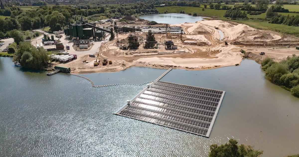 Nova commissions 400kW floating solar project in Cheshire