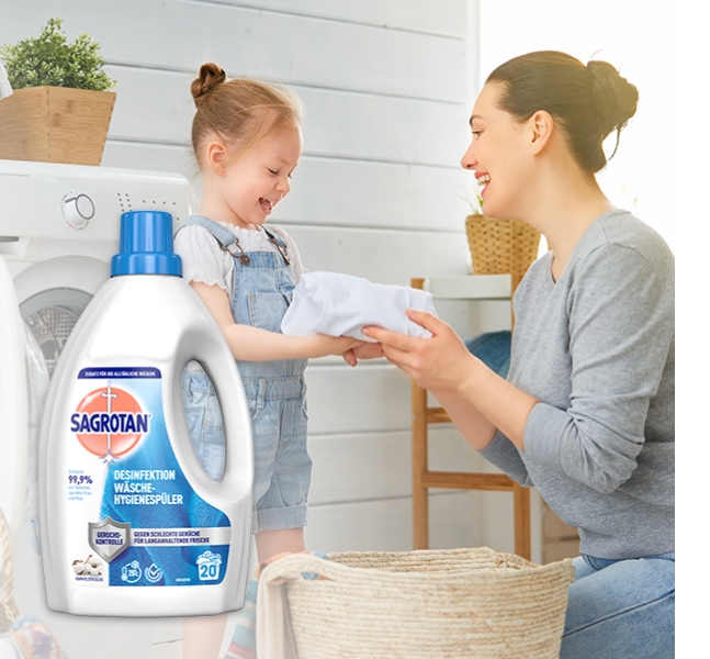 Sagrotan Wäschehygienespüler gegen schlechten Wäschegeruch