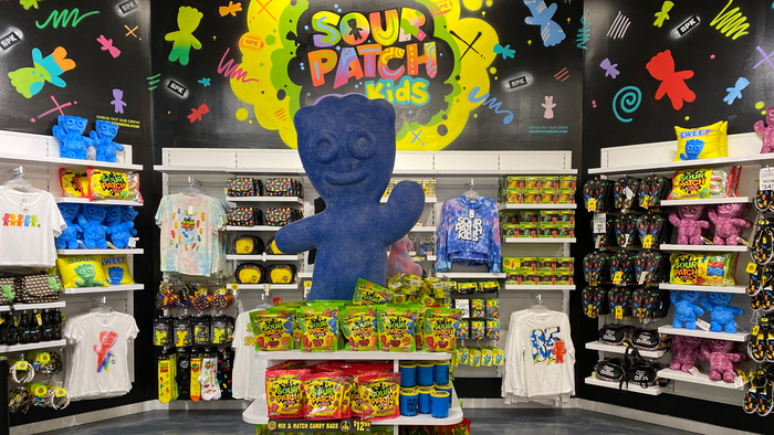 Sour Patch Kids display.