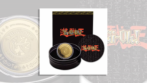 The gold "Yu-Gi-Oh!" coin.