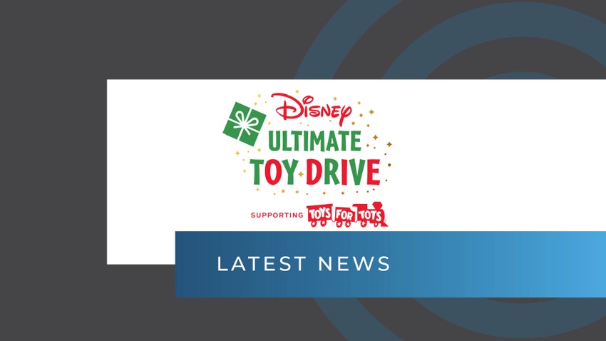 Toys for Tots logo and Disney logo, respectively.