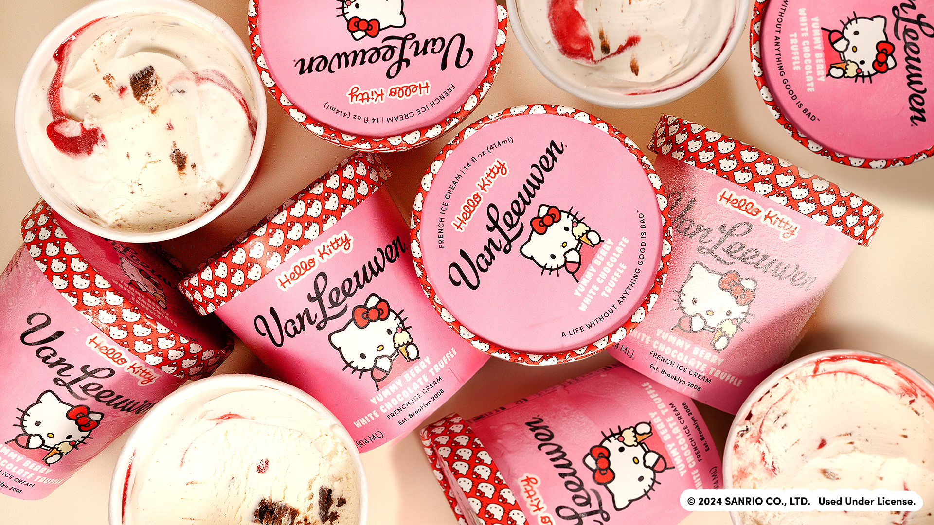 Sanrio, Van Leeuwen Serve Hello Kitty 50th Anniversary Ice Cream, image size:1280x720