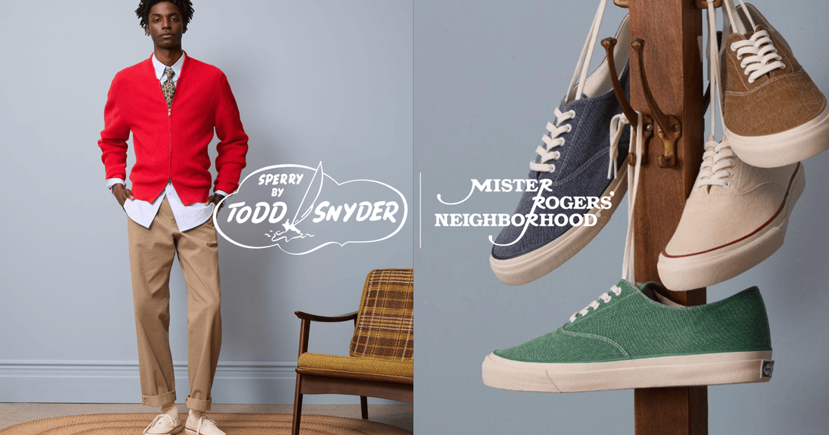 Roger Line Todd Snyder, Sperry Launch Mister Rogers Line