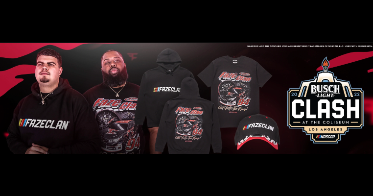 NASCAR FaZe Clan Partner for Merchandise License Global