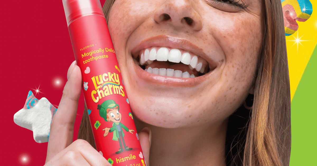 Toothpaste Stranger Things Hismile Launches Lucky Charms-Flavored Toothpaste