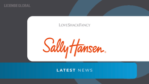 Sally Hansen and LoveShackFancy logos, respectively 