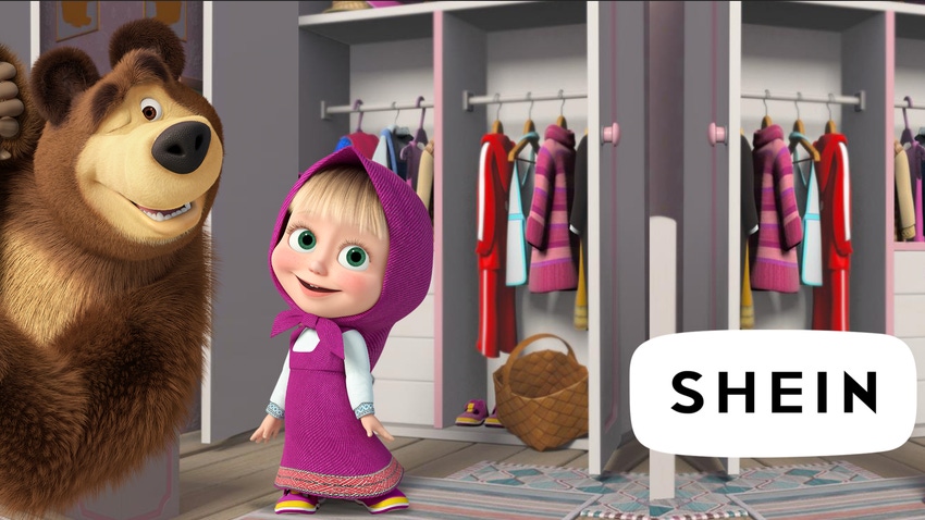 Promotional image for SHEIN x “Masha and the Bear.” 