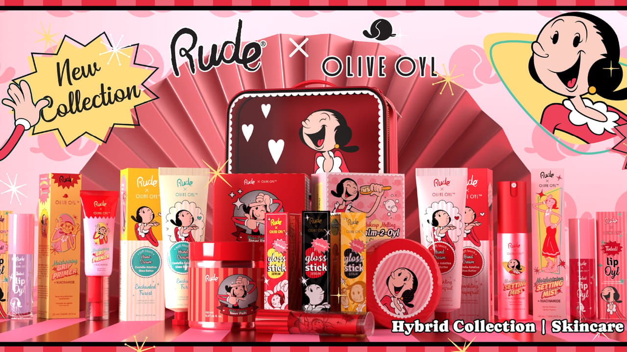 Rotanda Rude Rude Cosmetics Releases Olive Oyl-Inspired Make-Up and Skincare Line