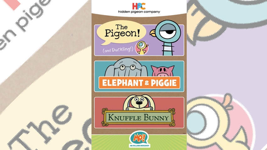 Hidden Pigeon brands: The Pigeon, Elephant & Piggie and Knuffle Bunny.