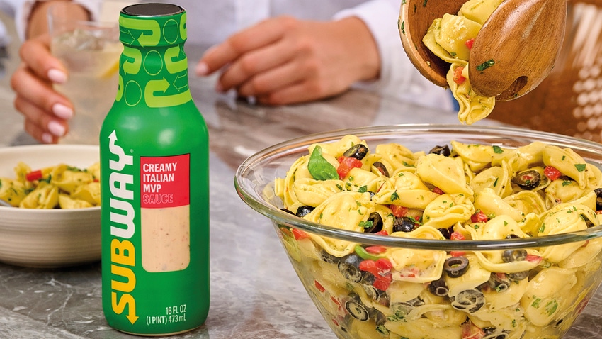 Creamy Italian MVP Subway Sauce with Tortellini Salad, Subway