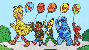 Original "Sesame Street" paintings and limited-edition prints by artist, Romero Britto, Sesame Workshop