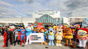 Participants of the BLE Character Parade outside of ExCeL in London.