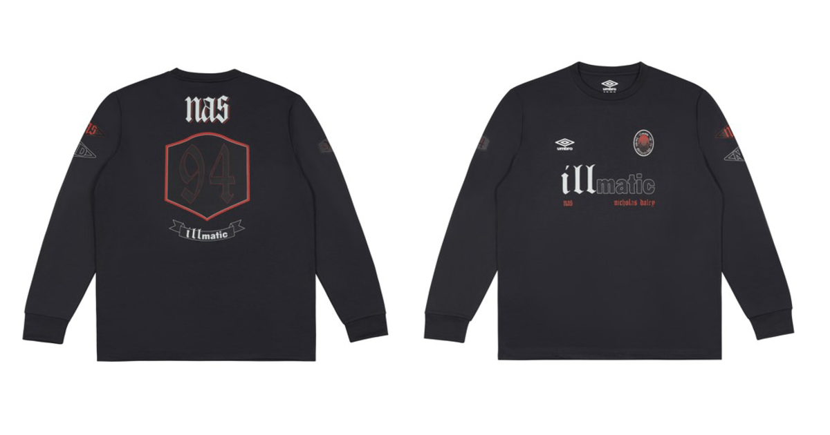 New With 'Illmatic' of Years 30 Celebrates Nas ベースボールシャツ　ゲームシャツ illmatic Nas Umbro Nicholas and ウェア