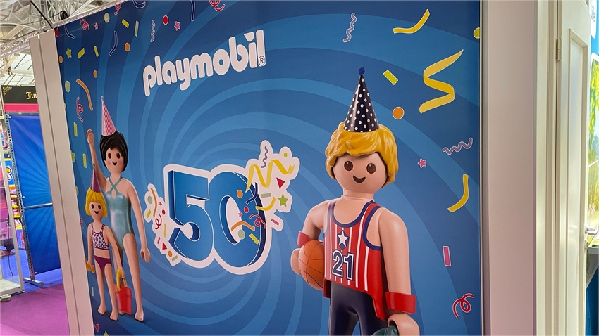 Playmobil 50 display at London Toy Fair