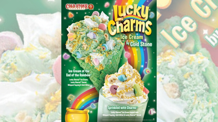 Lucky Charms offerings at Cold Stone.