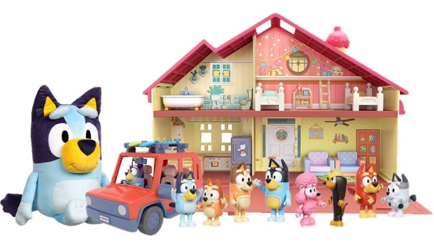 "Bluey" Family Home Play Set, Heeler 4WD Family Car, “My Best Friend Bluey” plush toy and “Bluey” family and friends figures
