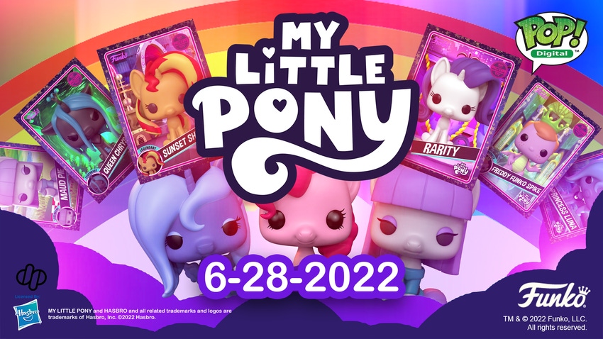 The three "My Little Pony" characters available as a Funko NFT.