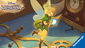 Tinkerbell as featured in Disney Lorcana.