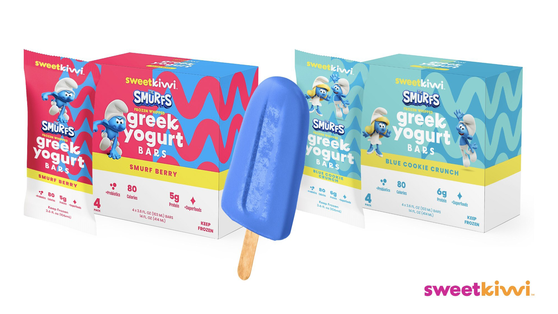 Sweetkiwi Releases The Smurfs Frozen Greek Yogurt Line