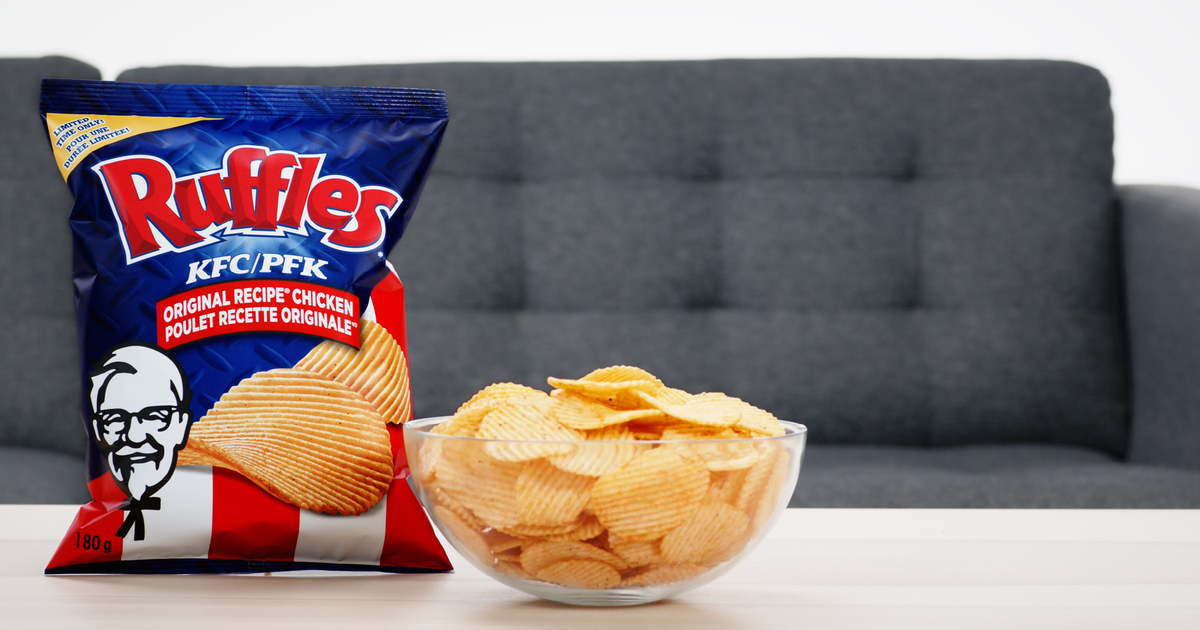 Ruffles x KFC Original Recipe Chicken-Flavored Potato Chips