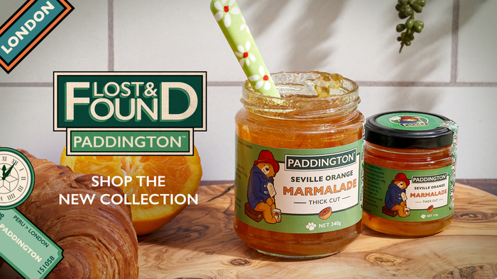 Paddington branded orange marmalade from Lost & Found Paddington collection