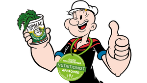 Popeye the Sailor Man, the recipient of Good Housekeeping’s Nutritionist Approved Emblem