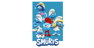 The "Smurfs" characters including Papa Smurf, Brainy Smurf, Smurfette, Hefty Smurf, Baby Smurf and Vexy