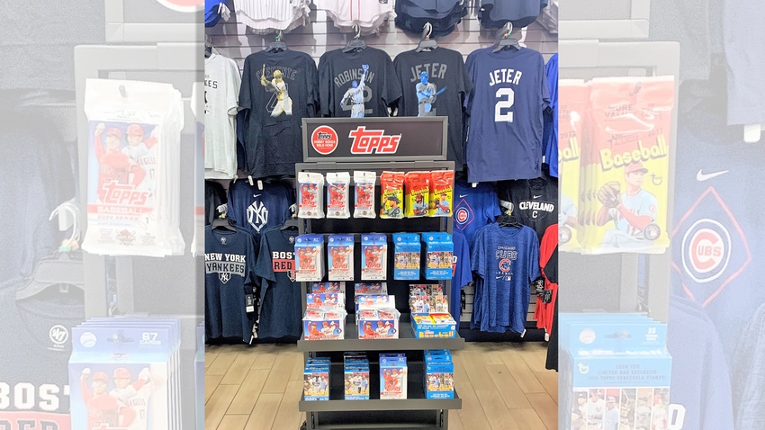 Topps selection in a Lids store.