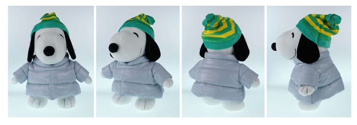 Puffer Coat Snoopy Plush Toy