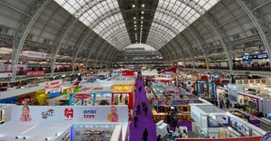 Overhead view of London Toy Fair