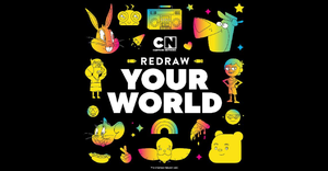 A promotional image for Cartoon Network's "Redraw Your World" campaign