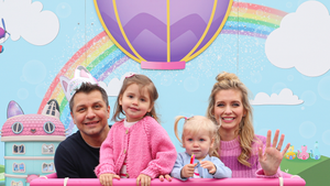 Rachel Riley with family at the “Gabby On the Go!” experience. 