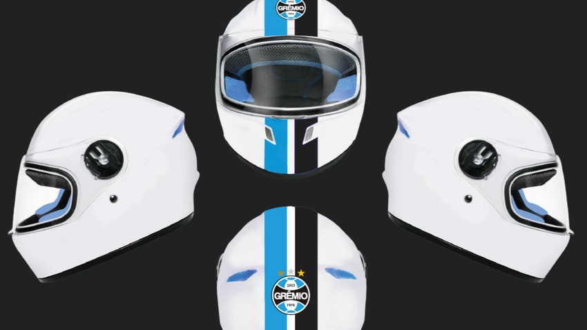 Grêmio motorcycle helmet. 