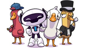  "Goose Goose Duck" characters alongside the Toikido mascot (in white).