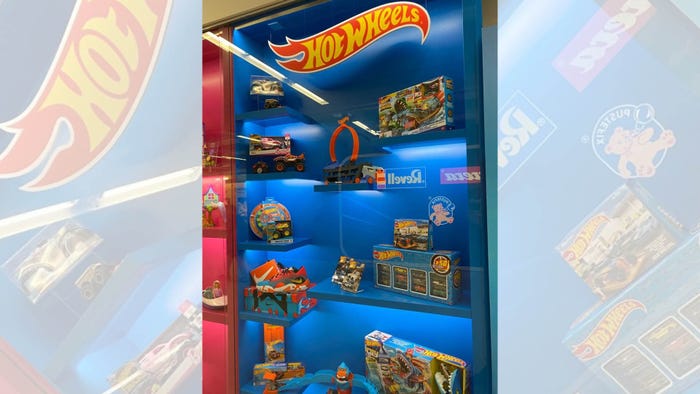 Hot Wheels products on display at Nuremberg Toy Fair.