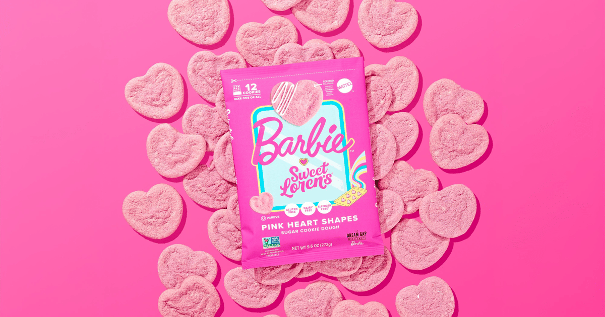 Sweet Loren’s, Barbie Launch Pink Heart Shaped Sugar Cookie Dough