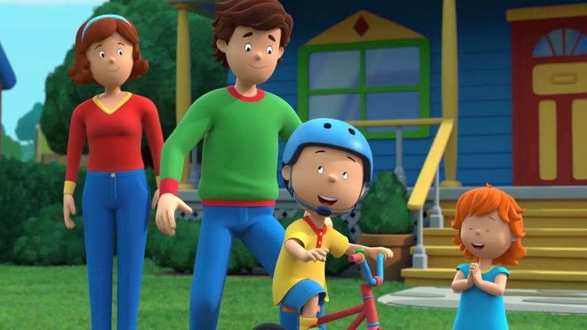 Scene from the new CG-animated "Caillou" series.
