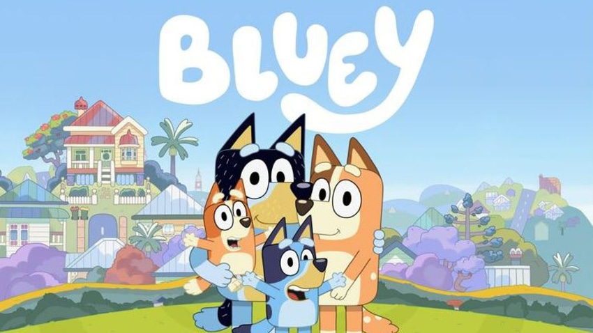 Bluey and family from "Bluey"