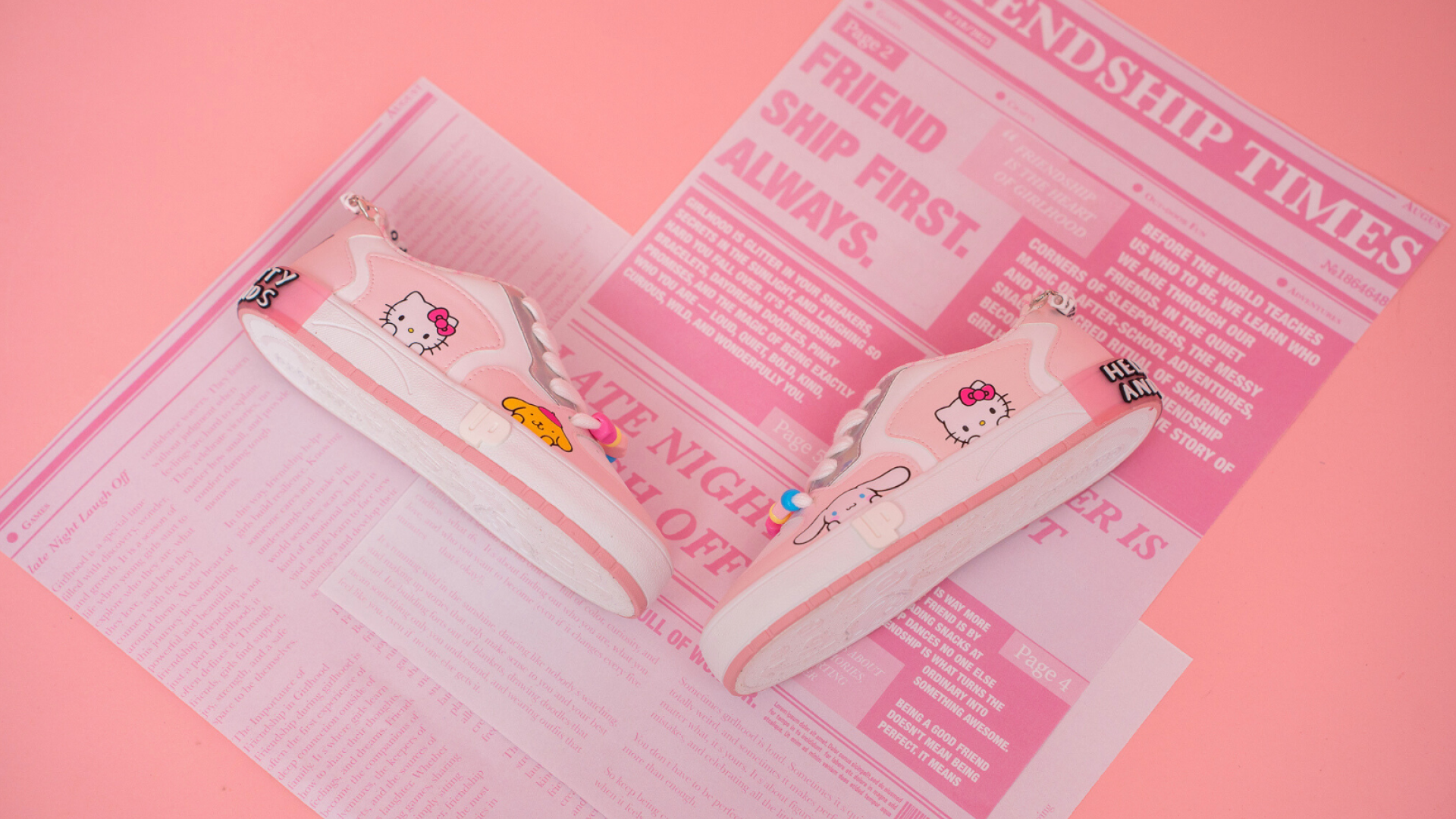 Ground Up Debuts Sanrio Sneakers at Kids Foot Locker