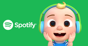 Promotional image for the new collaboration between CoComelon and Spotify